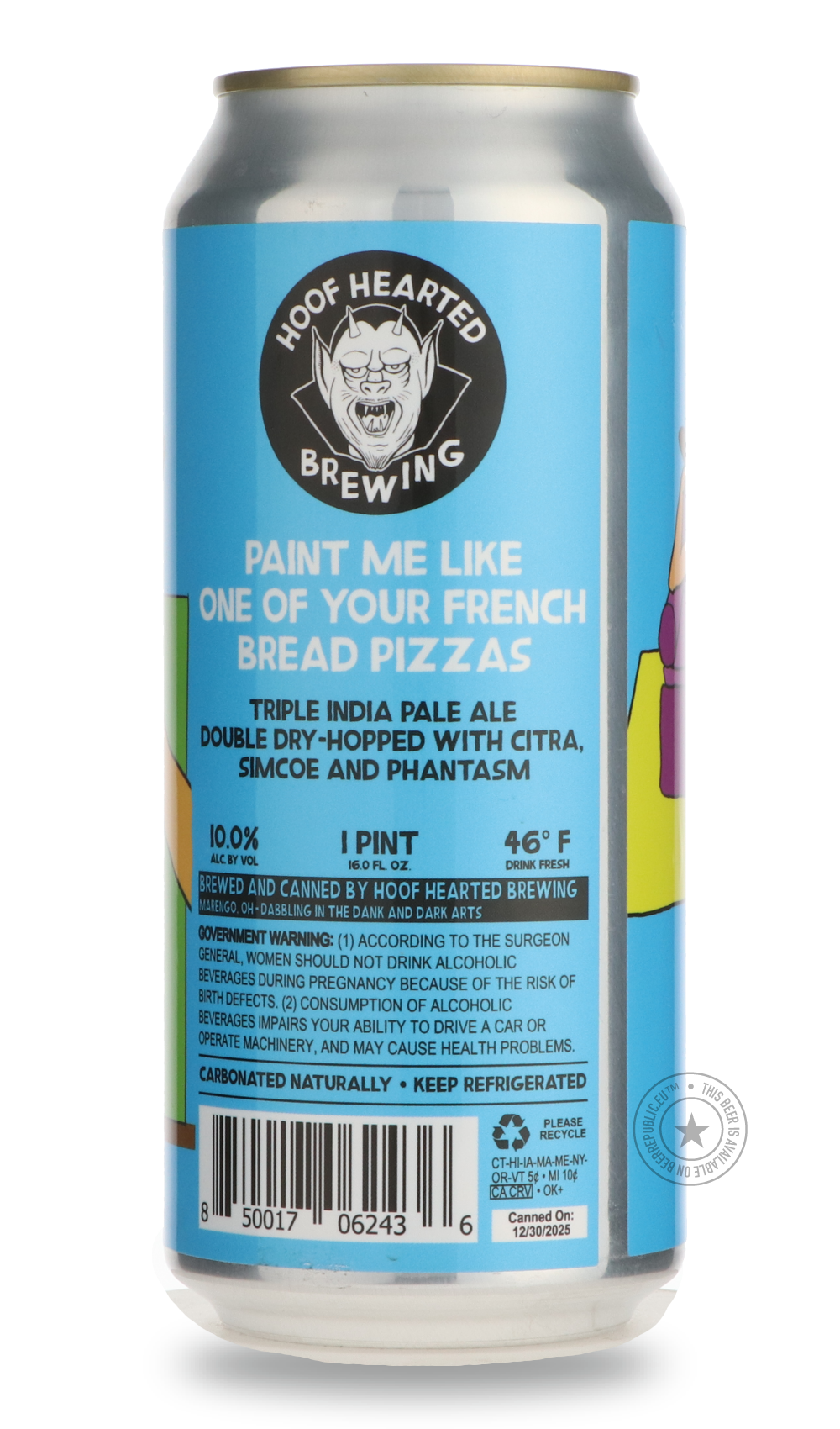 Hoof Hearted- Paint Me Like One of Your French Bread Pizzas (Citra, Simcoe, And Phantasm)-IPA- Only @ Beer Republic - The best online beer store for American & Canadian craft beer - Buy beer online from the USA and Canada - Bier online kopen - Amerikaans bier kopen - Craft beer store - Craft beer kopen - Amerikanisch bier kaufen - Bier online kaufen - Acheter biere online - IPA - Stout - Porter - New England IPA - Hazy IPA - Imperial Stout - Barrel Aged - Barrel Aged Imperial Stout - Brown - Dark beer - Blo