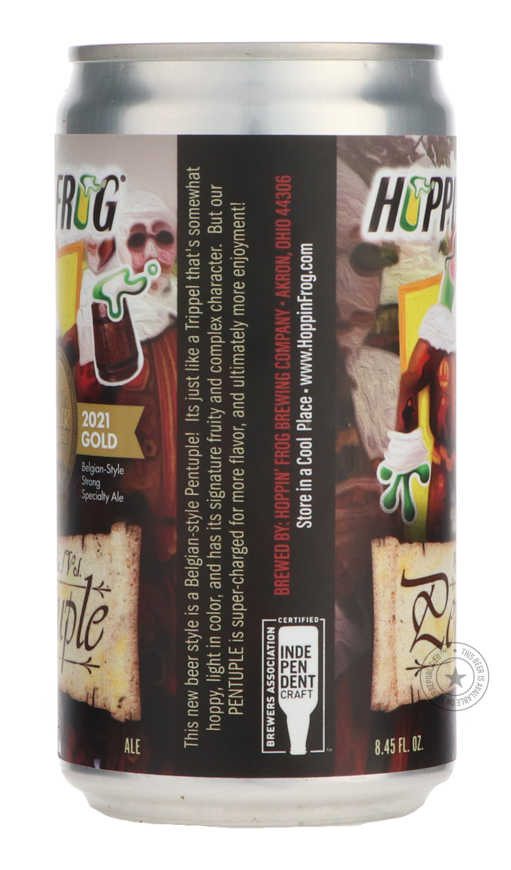 -Hoppin' Frog- Pentuple-Pale- Only @ Beer Republic - The best online beer store for American & Canadian craft beer - Buy beer online from the USA and Canada - Bier online kopen - Amerikaans bier kopen - Craft beer store - Craft beer kopen - Amerikanisch bier kaufen - Bier online kaufen - Acheter biere online - IPA - Stout - Porter - New England IPA - Hazy IPA - Imperial Stout - Barrel Aged - Barrel Aged Imperial Stout - Brown - Dark beer - Blond - Blonde - Pilsner - Lager - Wheat - Weizen - Amber - Barley W