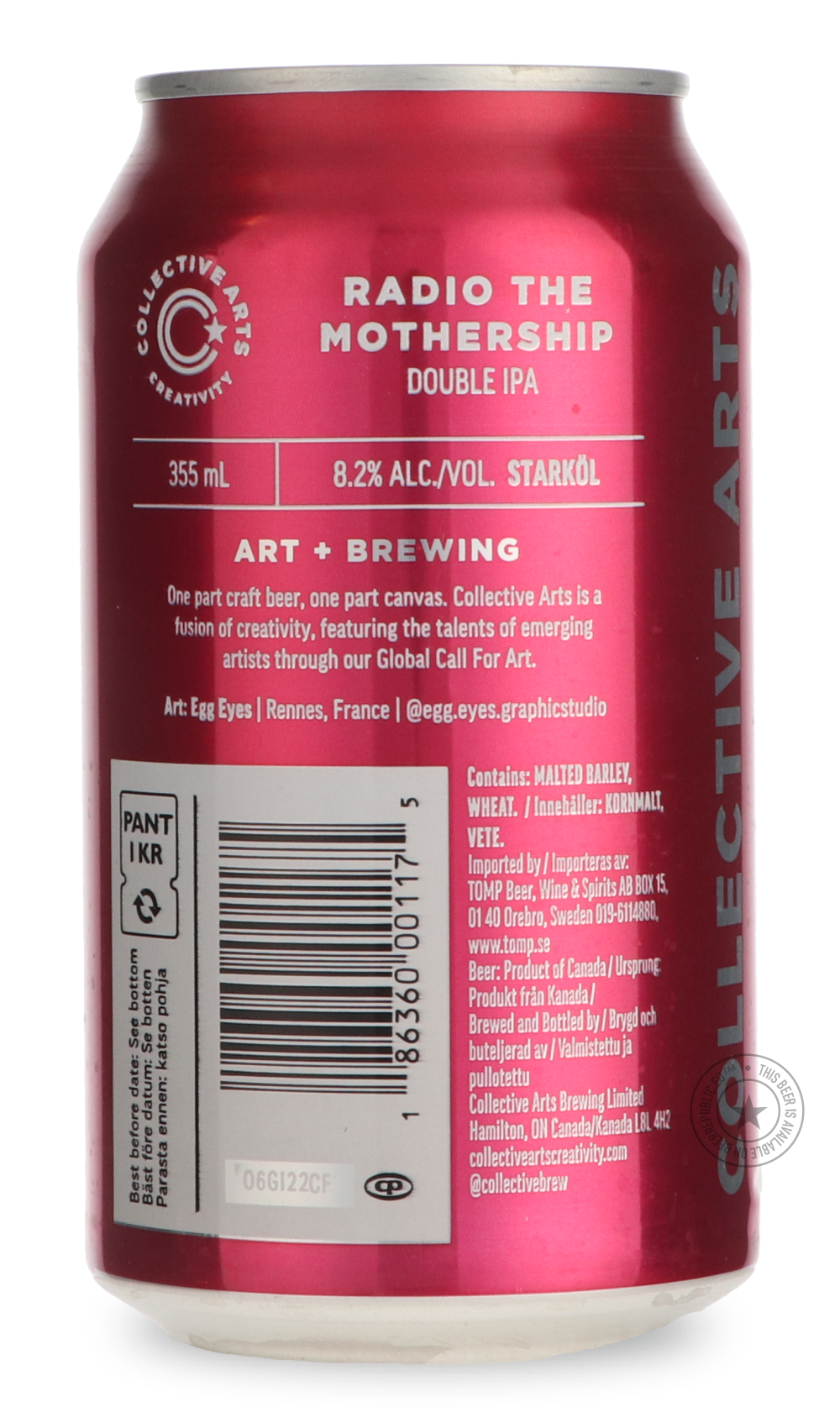 Collective Arts- Radio The Mothership-IPA- Only @ Beer Republic - The best online beer store for American & Canadian craft beer - Buy beer online from the USA and Canada - Bier online kopen - Amerikaans bier kopen - Craft beer store - Craft beer kopen - Amerikanisch bier kaufen - Bier online kaufen - Acheter biere online - IPA - Stout - Porter - New England IPA - Hazy IPA - Imperial Stout - Barrel Aged - Barrel Aged Imperial Stout - Brown - Dark beer - Blond - Blonde - Pilsner - Lager - Wheat - Weizen - Amb