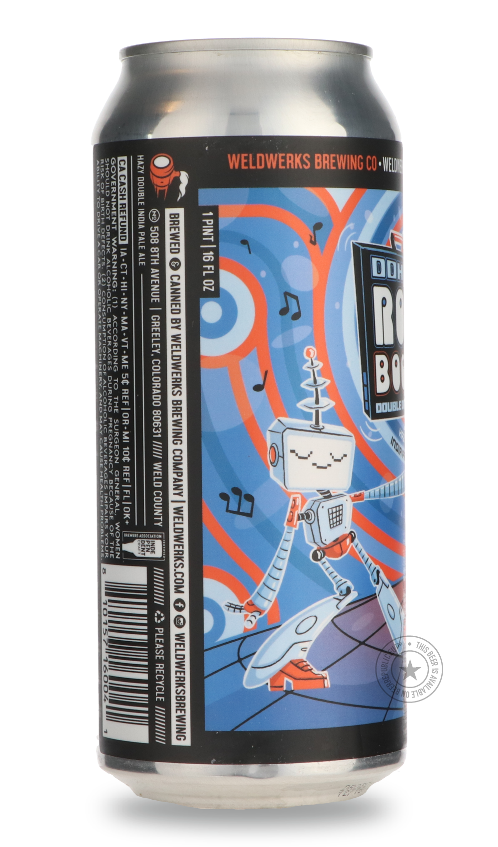 WeldWerks- Robo-Boogie-IPA- Only @ Beer Republic - The best online beer store for American & Canadian craft beer - Buy beer online from the USA and Canada - Bier online kopen - Amerikaans bier kopen - Craft beer store - Craft beer kopen - Amerikanisch bier kaufen - Bier online kaufen - Acheter biere online - IPA - Stout - Porter - New England IPA - Hazy IPA - Imperial Stout - Barrel Aged - Barrel Aged Imperial Stout - Brown - Dark beer - Blond - Blonde - Pilsner - Lager - Wheat - Weizen - Amber - Barley Win