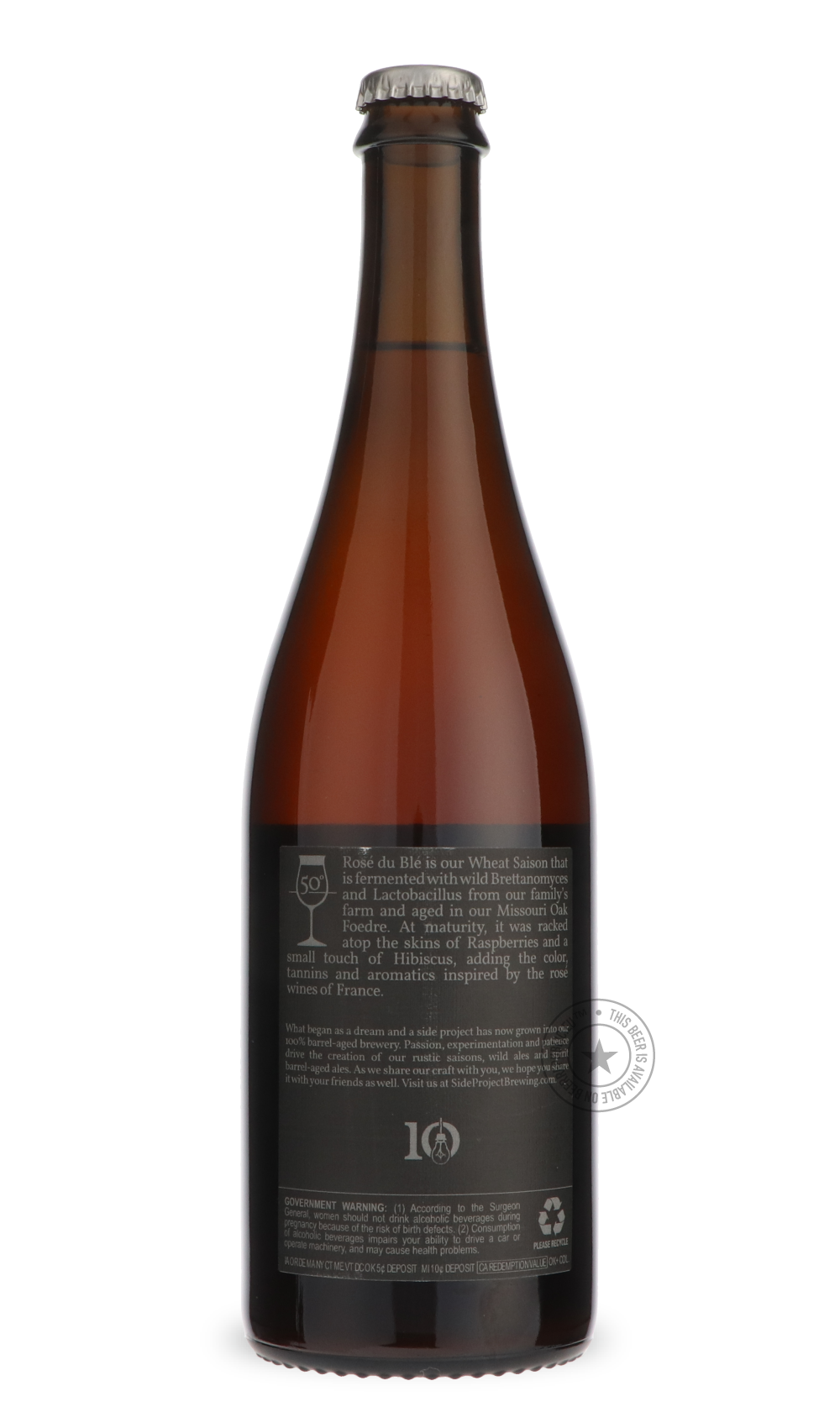 -Side Project- Rosé du Blé - 10 Year-Sour / Wild & Fruity- Only @ Beer Republic - The best online beer store for American & Canadian craft beer - Buy beer online from the USA and Canada - Bier online kopen - Amerikaans bier kopen - Craft beer store - Craft beer kopen - Amerikanisch bier kaufen - Bier online kaufen - Acheter biere online - IPA - Stout - Porter - New England IPA - Hazy IPA - Imperial Stout - Barrel Aged - Barrel Aged Imperial Stout - Brown - Dark beer - Blond - Blonde - Pilsner - Lager - Whea