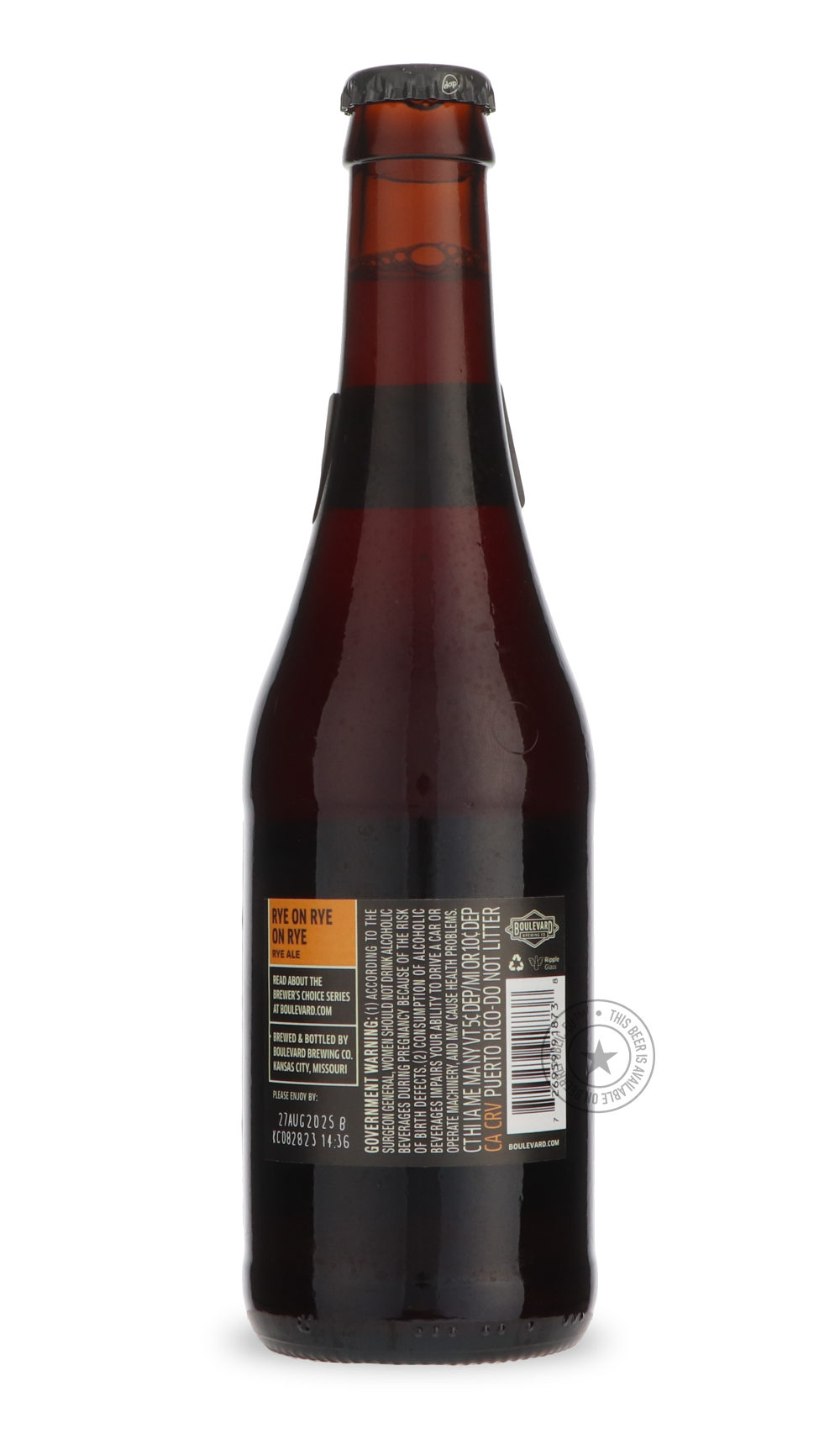 -Boulevard- Rye On Rye On Rye-Brown & Dark- Only @ Beer Republic - The best online beer store for American & Canadian craft beer - Buy beer online from the USA and Canada - Bier online kopen - Amerikaans bier kopen - Craft beer store - Craft beer kopen - Amerikanisch bier kaufen - Bier online kaufen - Acheter biere online - IPA - Stout - Porter - New England IPA - Hazy IPA - Imperial Stout - Barrel Aged - Barrel Aged Imperial Stout - Brown - Dark beer - Blond - Blonde - Pilsner - Lager - Wheat - Weizen - Am