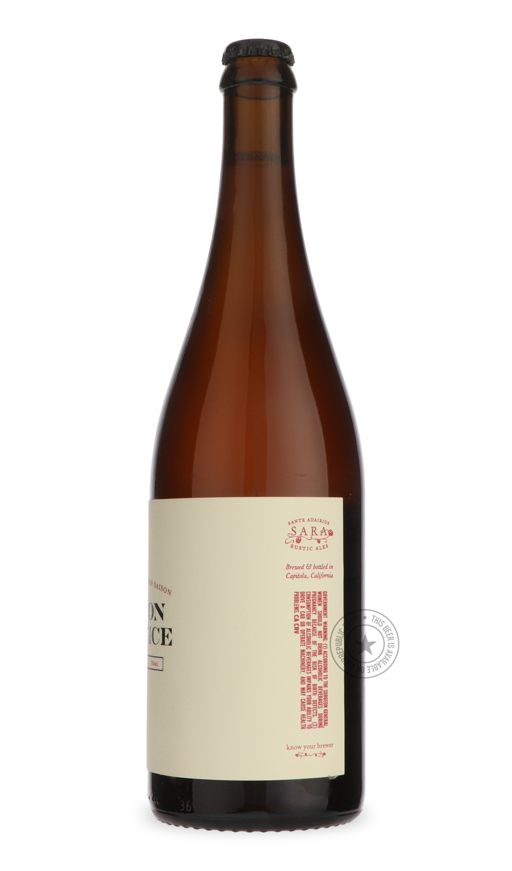 -Sante Adairius Rustic Ales- Saison Bernice-Sour / Wild & Fruity- Only @ Beer Republic - The best online beer store for American & Canadian craft beer - Buy beer online from the USA and Canada - Bier online kopen - Amerikaans bier kopen - Craft beer store - Craft beer kopen - Amerikanisch bier kaufen - Bier online kaufen - Acheter biere online - IPA - Stout - Porter - New England IPA - Hazy IPA - Imperial Stout - Barrel Aged - Barrel Aged Imperial Stout - Brown - Dark beer - Blond - Blonde - Pilsner - Lager