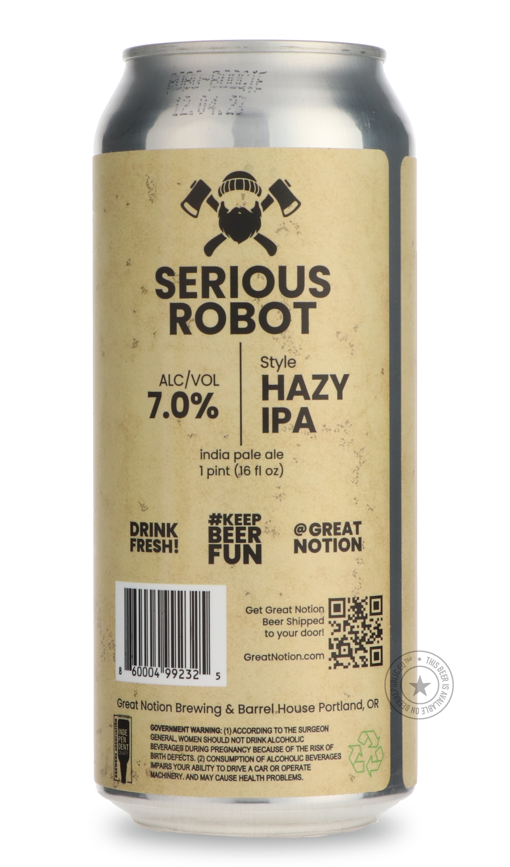 -Great Notion- Serious Robot-IPA- Only @ Beer Republic - The best online beer store for American & Canadian craft beer - Buy beer online from the USA and Canada - Bier online kopen - Amerikaans bier kopen - Craft beer store - Craft beer kopen - Amerikanisch bier kaufen - Bier online kaufen - Acheter biere online - IPA - Stout - Porter - New England IPA - Hazy IPA - Imperial Stout - Barrel Aged - Barrel Aged Imperial Stout - Brown - Dark beer - Blond - Blonde - Pilsner - Lager - Wheat - Weizen - Amber - Barl