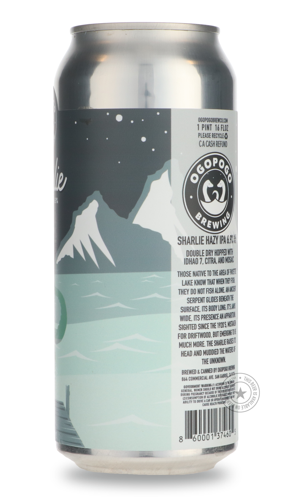 -Ogopogo- Sharlie-IPA- Only @ Beer Republic - The best online beer store for American & Canadian craft beer - Buy beer online from the USA and Canada - Bier online kopen - Amerikaans bier kopen - Craft beer store - Craft beer kopen - Amerikanisch bier kaufen - Bier online kaufen - Acheter biere online - IPA - Stout - Porter - New England IPA - Hazy IPA - Imperial Stout - Barrel Aged - Barrel Aged Imperial Stout - Brown - Dark beer - Blond - Blonde - Pilsner - Lager - Wheat - Weizen - Amber - Barley Wine - Q