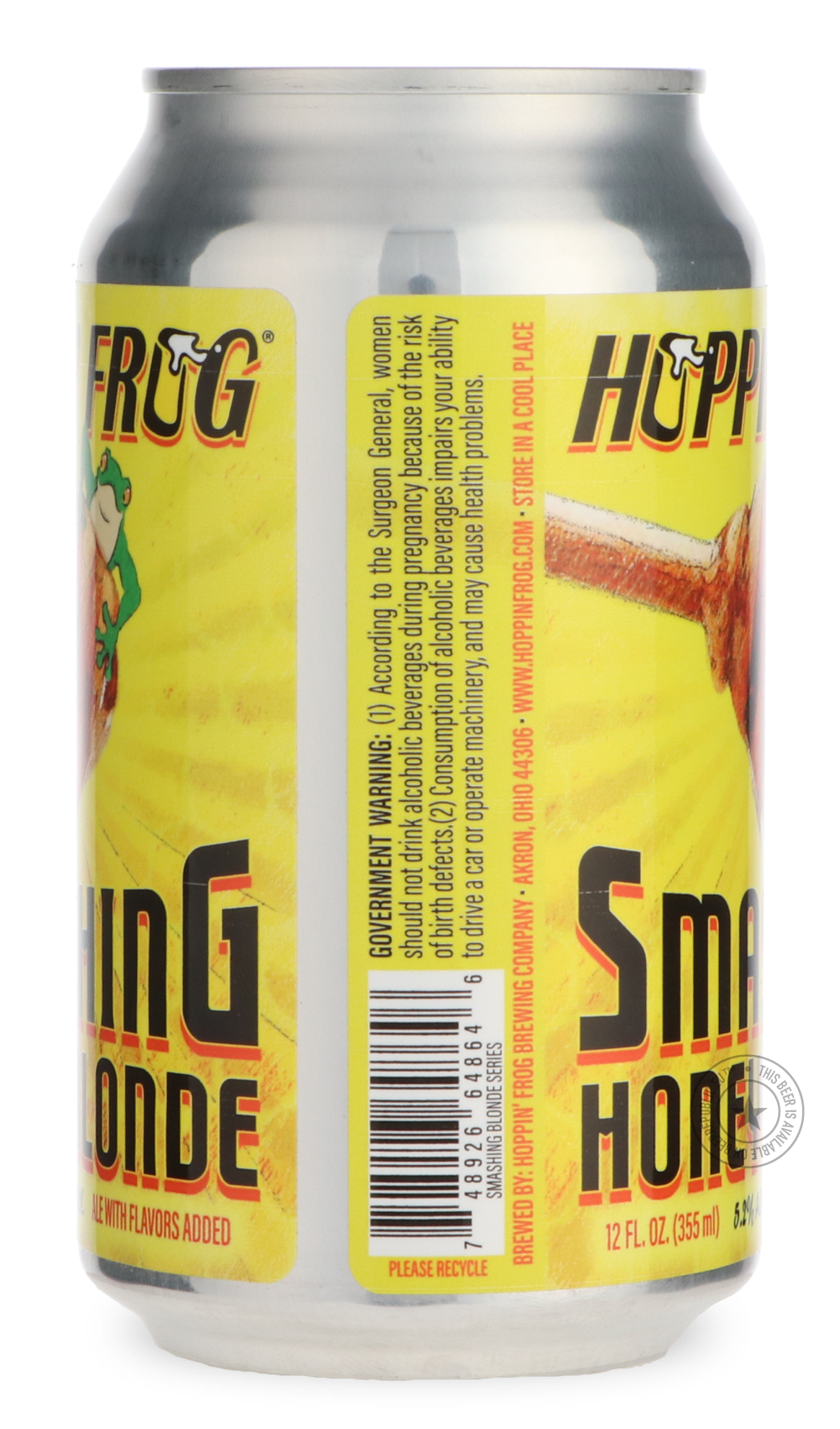 -Hoppin' Frog- Smashing Honey Blonde-Pale- Only @ Beer Republic - The best online beer store for American & Canadian craft beer - Buy beer online from the USA and Canada - Bier online kopen - Amerikaans bier kopen - Craft beer store - Craft beer kopen - Amerikanisch bier kaufen - Bier online kaufen - Acheter biere online - IPA - Stout - Porter - New England IPA - Hazy IPA - Imperial Stout - Barrel Aged - Barrel Aged Imperial Stout - Brown - Dark beer - Blond - Blonde - Pilsner - Lager - Wheat - Weizen - Amb