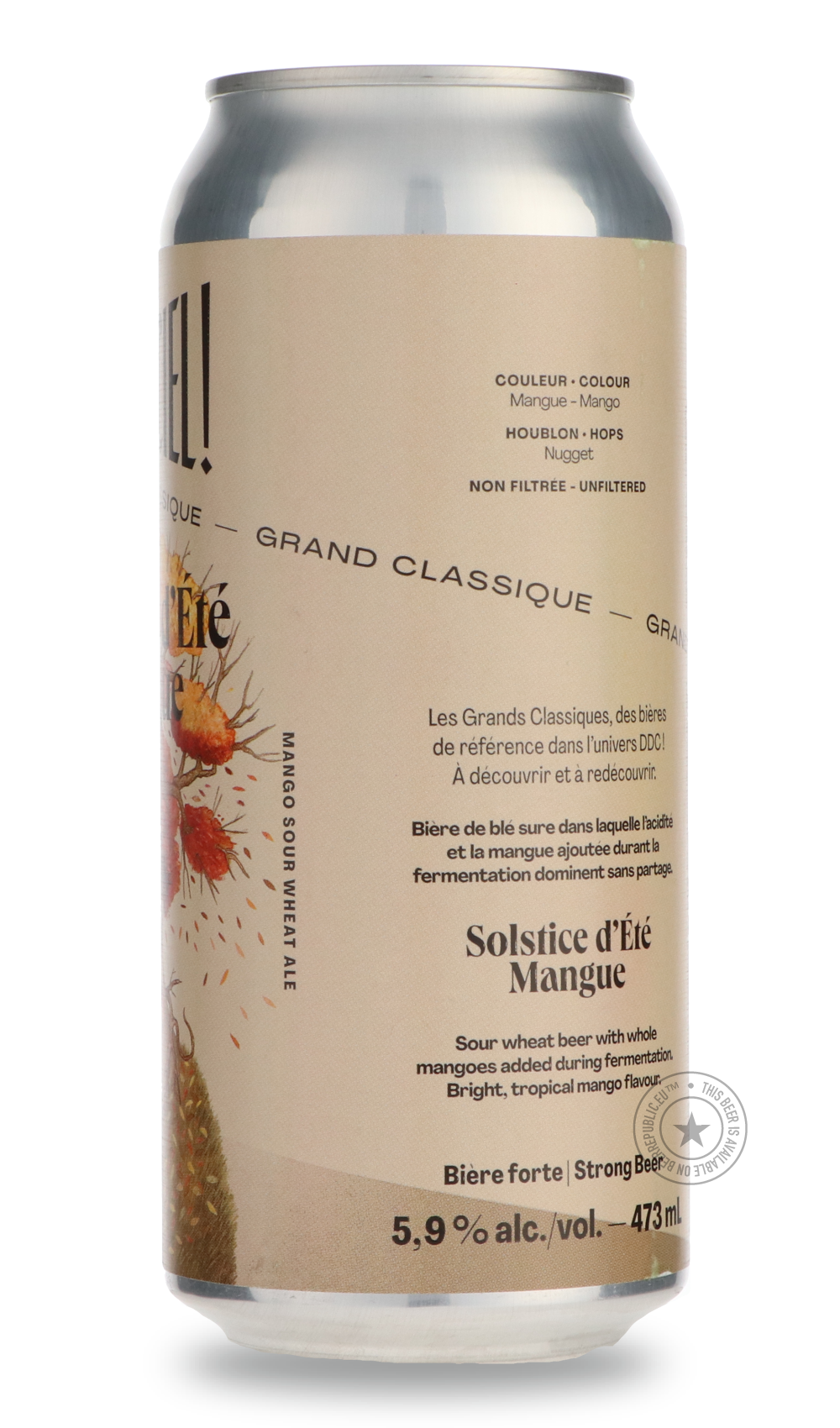 -Dieu du Ciel- Solstice D'Été (Mangue)-Sour / Wild & Fruity- Only @ Beer Republic - The best online beer store for American & Canadian craft beer - Buy beer online from the USA and Canada - Bier online kopen - Amerikaans bier kopen - Craft beer store - Craft beer kopen - Amerikanisch bier kaufen - Bier online kaufen - Acheter biere online - IPA - Stout - Porter - New England IPA - Hazy IPA - Imperial Stout - Barrel Aged - Barrel Aged Imperial Stout - Brown - Dark beer - Blond - Blonde - Pilsner - Lager - Wh