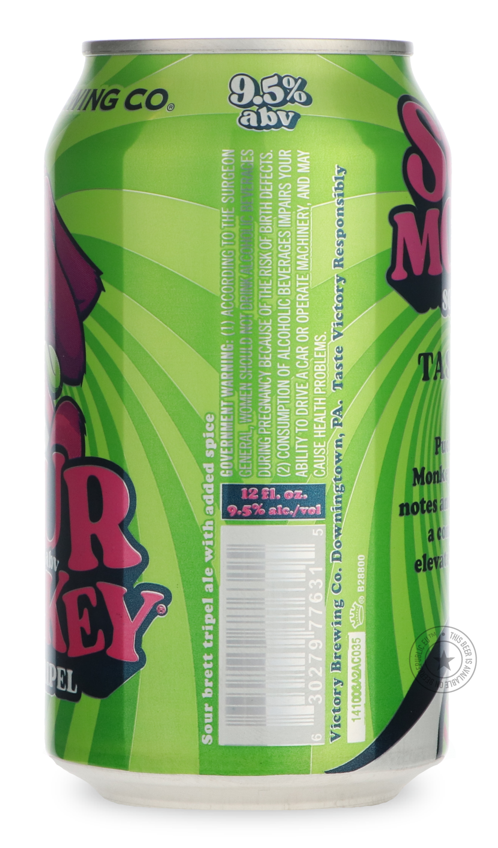 -Victory- Sour Monkey-Sour / Wild & Fruity- Only @ Beer Republic - The best online beer store for American & Canadian craft beer - Buy beer online from the USA and Canada - Bier online kopen - Amerikaans bier kopen - Craft beer store - Craft beer kopen - Amerikanisch bier kaufen - Bier online kaufen - Acheter biere online - IPA - Stout - Porter - New England IPA - Hazy IPA - Imperial Stout - Barrel Aged - Barrel Aged Imperial Stout - Brown - Dark beer - Blond - Blonde - Pilsner - Lager - Wheat - Weizen - Am