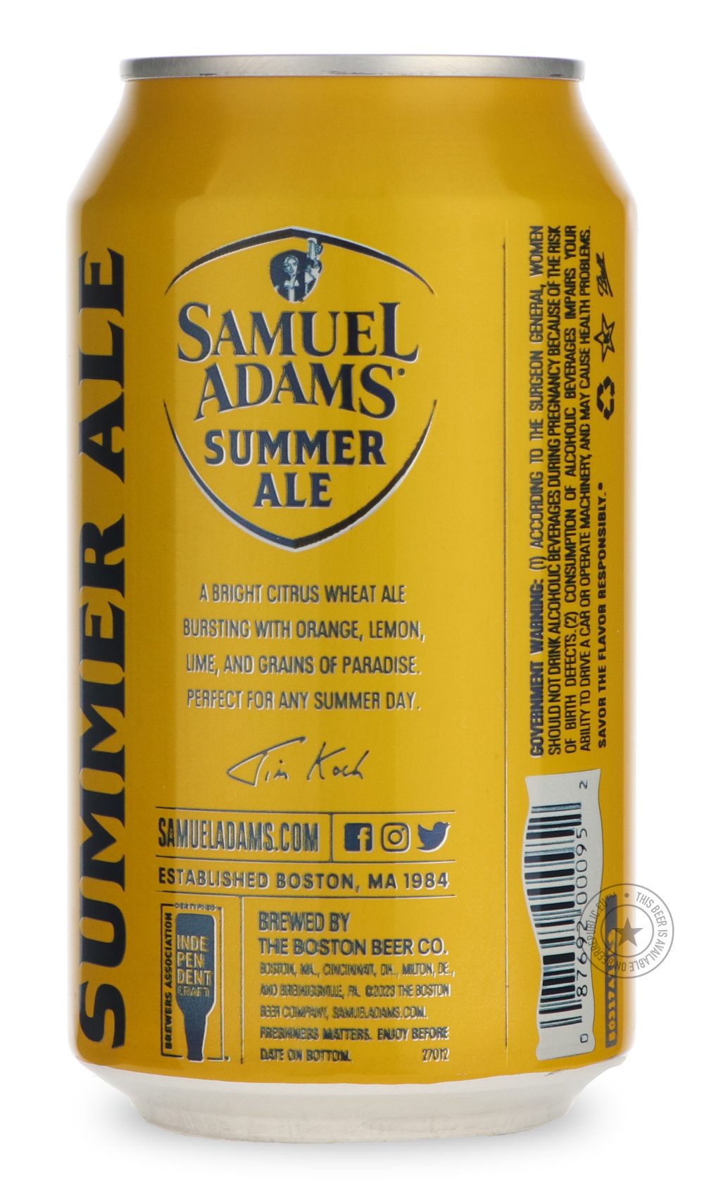 -Samuel Adams- Summer Ale-Pale- Only @ Beer Republic - The best online beer store for American & Canadian craft beer - Buy beer online from the USA and Canada - Bier online kopen - Amerikaans bier kopen - Craft beer store - Craft beer kopen - Amerikanisch bier kaufen - Bier online kaufen - Acheter biere online - IPA - Stout - Porter - New England IPA - Hazy IPA - Imperial Stout - Barrel Aged - Barrel Aged Imperial Stout - Brown - Dark beer - Blond - Blonde - Pilsner - Lager - Wheat - Weizen - Amber - Barley
