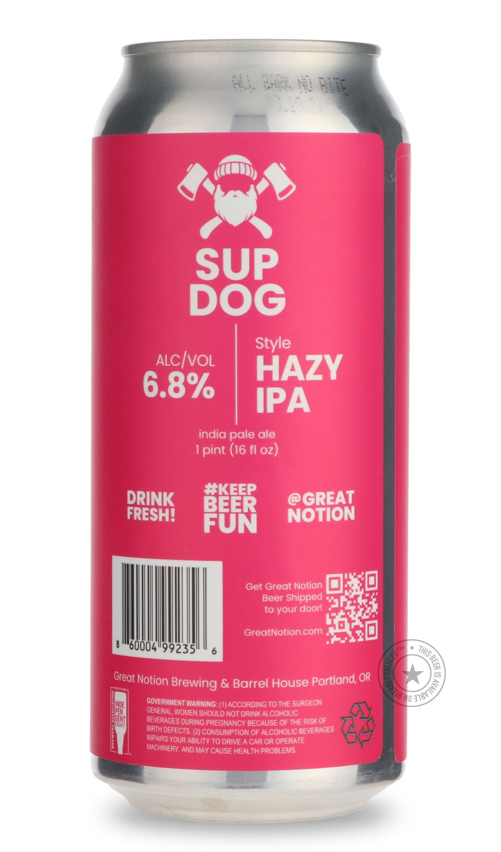 -Great Notion- Sup Dog-IPA- Only @ Beer Republic - The best online beer store for American & Canadian craft beer - Buy beer online from the USA and Canada - Bier online kopen - Amerikaans bier kopen - Craft beer store - Craft beer kopen - Amerikanisch bier kaufen - Bier online kaufen - Acheter biere online - IPA - Stout - Porter - New England IPA - Hazy IPA - Imperial Stout - Barrel Aged - Barrel Aged Imperial Stout - Brown - Dark beer - Blond - Blonde - Pilsner - Lager - Wheat - Weizen - Amber - Barley Win