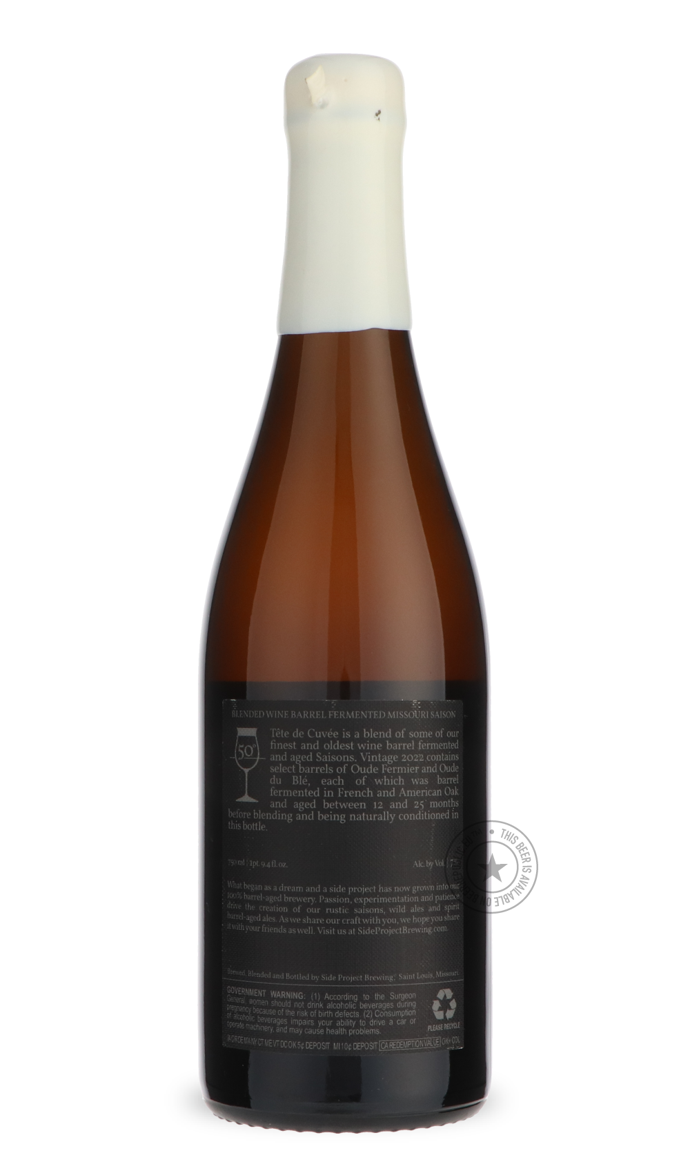 -Side Project- Tête de Cuvée Vintage 2022-Sour / Wild & Fruity- Only @ Beer Republic - The best online beer store for American & Canadian craft beer - Buy beer online from the USA and Canada - Bier online kopen - Amerikaans bier kopen - Craft beer store - Craft beer kopen - Amerikanisch bier kaufen - Bier online kaufen - Acheter biere online - IPA - Stout - Porter - New England IPA - Hazy IPA - Imperial Stout - Barrel Aged - Barrel Aged Imperial Stout - Brown - Dark beer - Blond - Blonde - Pilsner - Lager -