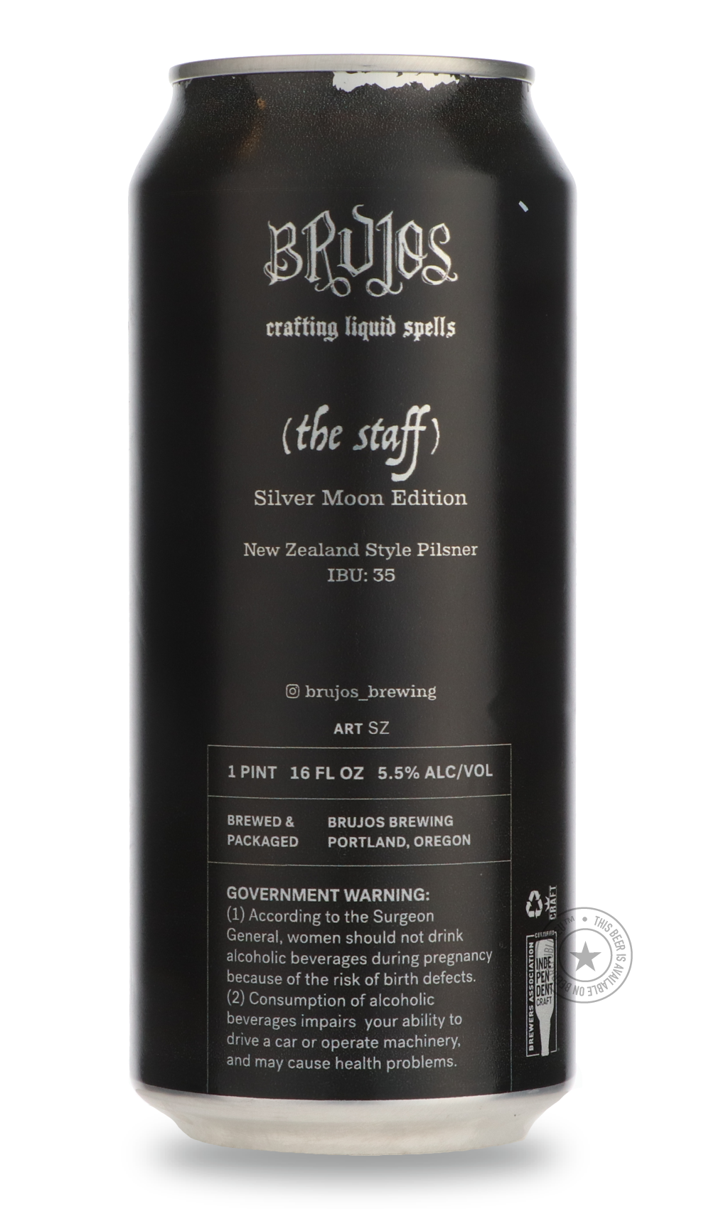 -Brujos- The Staff II (Silver Moon Edition)-Pale- Only @ Beer Republic - The best online beer store for American & Canadian craft beer - Buy beer online from the USA and Canada - Bier online kopen - Amerikaans bier kopen - Craft beer store - Craft beer kopen - Amerikanisch bier kaufen - Bier online kaufen - Acheter biere online - IPA - Stout - Porter - New England IPA - Hazy IPA - Imperial Stout - Barrel Aged - Barrel Aged Imperial Stout - Brown - Dark beer - Blond - Blonde - Pilsner - Lager - Wheat - Weize