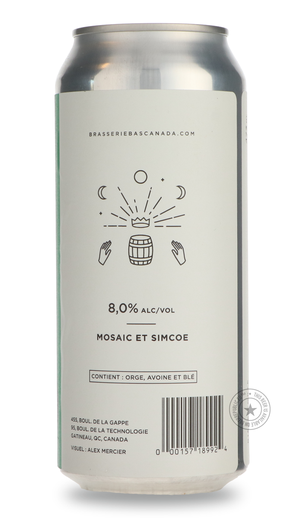 Brasserie du Bas-Canada- Tiberius-IPA- Only @ Beer Republic - The best online beer store for American & Canadian craft beer - Buy beer online from the USA and Canada - Bier online kopen - Amerikaans bier kopen - Craft beer store - Craft beer kopen - Amerikanisch bier kaufen - Bier online kaufen - Acheter biere online - IPA - Stout - Porter - New England IPA - Hazy IPA - Imperial Stout - Barrel Aged - Barrel Aged Imperial Stout - Brown - Dark beer - Blond - Blonde - Pilsner - Lager - Wheat - Weizen - Amber -