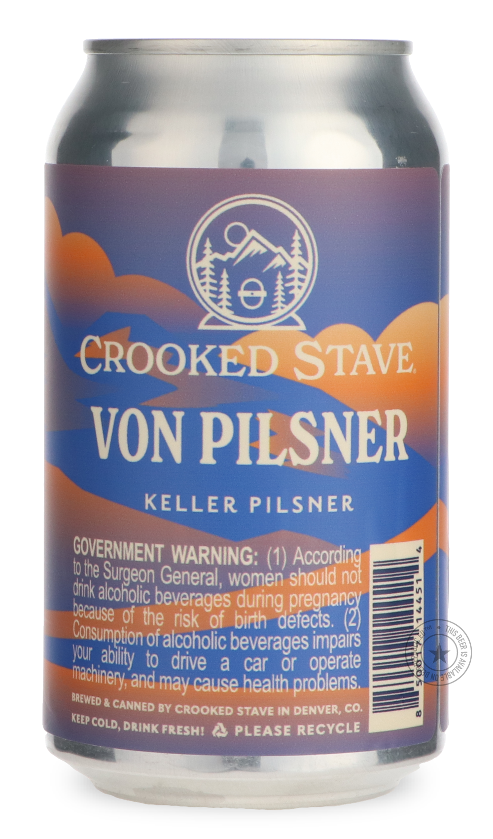 -Crooked Stave- Von Pilsner-Pale- Only @ Beer Republic - The best online beer store for American & Canadian craft beer - Buy beer online from the USA and Canada - Bier online kopen - Amerikaans bier kopen - Craft beer store - Craft beer kopen - Amerikanisch bier kaufen - Bier online kaufen - Acheter biere online - IPA - Stout - Porter - New England IPA - Hazy IPA - Imperial Stout - Barrel Aged - Barrel Aged Imperial Stout - Brown - Dark beer - Blond - Blonde - Pilsner - Lager - Wheat - Weizen - Amber - Barl