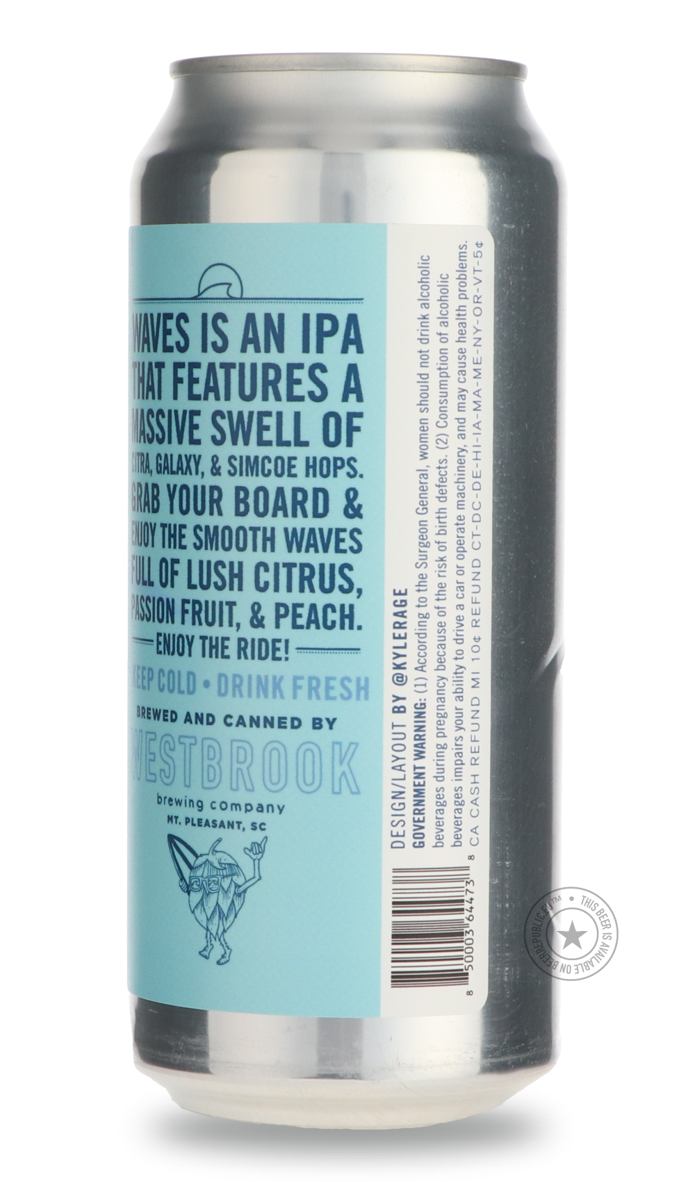 -Westbrook- Waves-IPA- Only @ Beer Republic - The best online beer store for American & Canadian craft beer - Buy beer online from the USA and Canada - Bier online kopen - Amerikaans bier kopen - Craft beer store - Craft beer kopen - Amerikanisch bier kaufen - Bier online kaufen - Acheter biere online - IPA - Stout - Porter - New England IPA - Hazy IPA - Imperial Stout - Barrel Aged - Barrel Aged Imperial Stout - Brown - Dark beer - Blond - Blonde - Pilsner - Lager - Wheat - Weizen - Amber - Barley Wine - Q