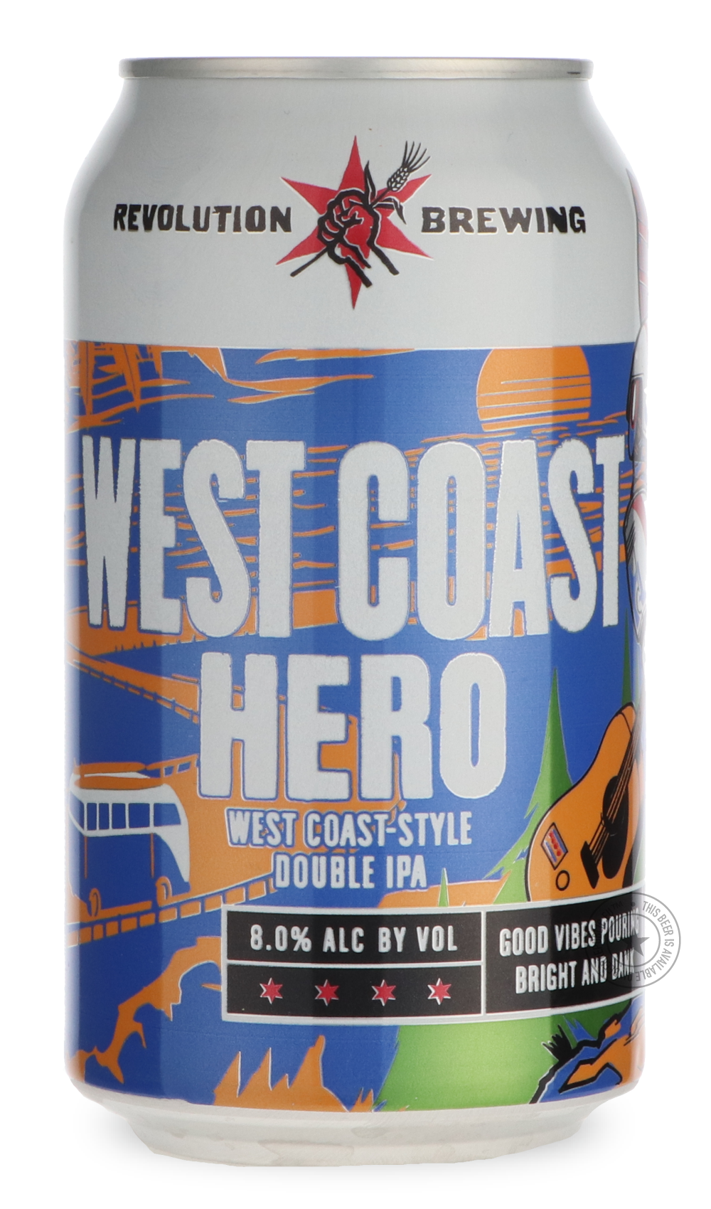 -Revolution- West Coast Hero-IPA- Only @ Beer Republic - The best online beer store for American & Canadian craft beer - Buy beer online from the USA and Canada - Bier online kopen - Amerikaans bier kopen - Craft beer store - Craft beer kopen - Amerikanisch bier kaufen - Bier online kaufen - Acheter biere online - IPA - Stout - Porter - New England IPA - Hazy IPA - Imperial Stout - Barrel Aged - Barrel Aged Imperial Stout - Brown - Dark beer - Blond - Blonde - Pilsner - Lager - Wheat - Weizen - Amber - Barl