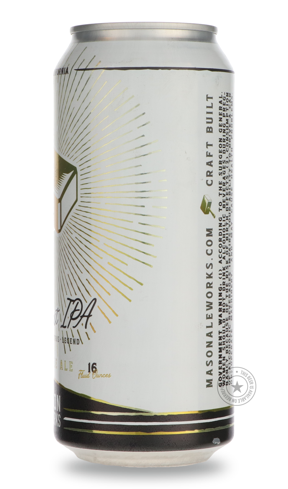 -Mason Ale Works- West Coast IPA-IPA- Only @ Beer Republic - The best online beer store for American & Canadian craft beer - Buy beer online from the USA and Canada - Bier online kopen - Amerikaans bier kopen - Craft beer store - Craft beer kopen - Amerikanisch bier kaufen - Bier online kaufen - Acheter biere online - IPA - Stout - Porter - New England IPA - Hazy IPA - Imperial Stout - Barrel Aged - Barrel Aged Imperial Stout - Brown - Dark beer - Blond - Blonde - Pilsner - Lager - Wheat - Weizen - Amber - 