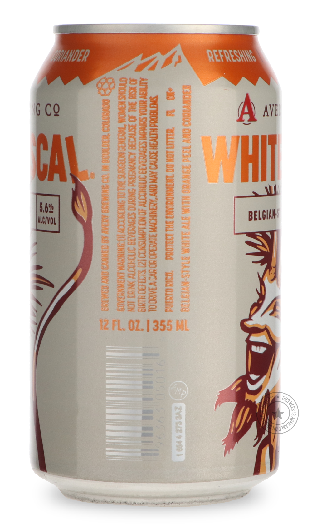 -Avery- White Rascal-Wit / Weizen / Wheat- Only @ Beer Republic - The best online beer store for American & Canadian craft beer - Buy beer online from the USA and Canada - Bier online kopen - Amerikaans bier kopen - Craft beer store - Craft beer kopen - Amerikanisch bier kaufen - Bier online kaufen - Acheter biere online - IPA - Stout - Porter - New England IPA - Hazy IPA - Imperial Stout - Barrel Aged - Barrel Aged Imperial Stout - Brown - Dark beer - Blond - Blonde - Pilsner - Lager - Wheat - Weizen - Amb