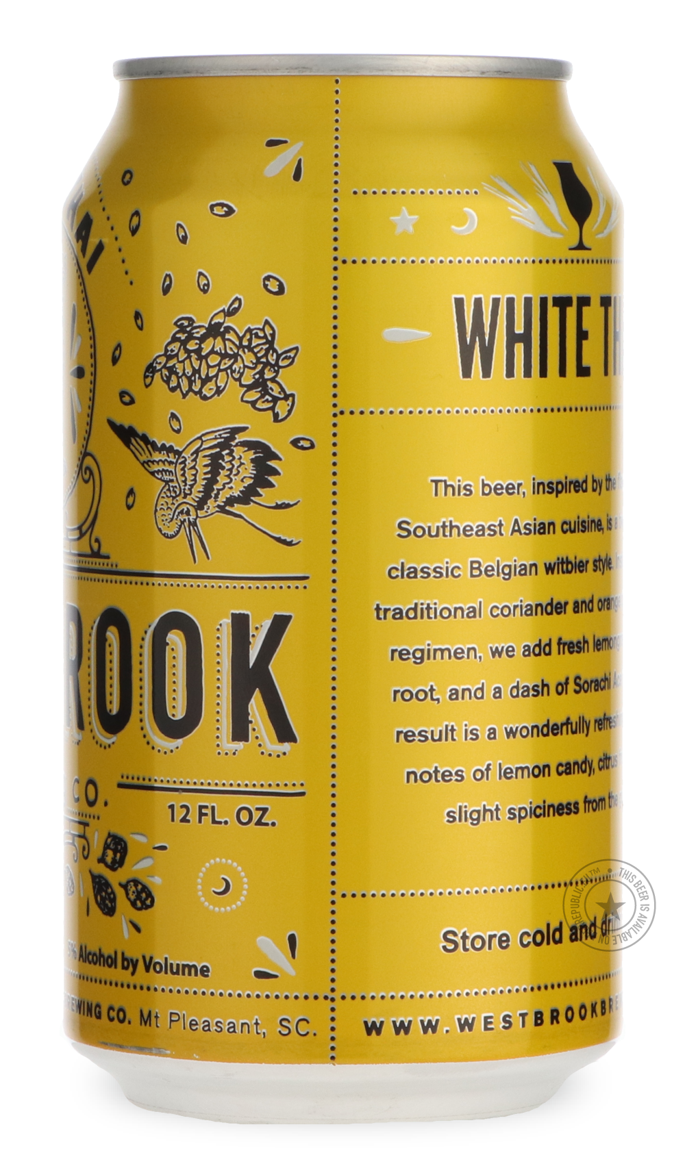 -Westbrook- White Thai-Pale- Only @ Beer Republic - The best online beer store for American & Canadian craft beer - Buy beer online from the USA and Canada - Bier online kopen - Amerikaans bier kopen - Craft beer store - Craft beer kopen - Amerikanisch bier kaufen - Bier online kaufen - Acheter biere online - IPA - Stout - Porter - New England IPA - Hazy IPA - Imperial Stout - Barrel Aged - Barrel Aged Imperial Stout - Brown - Dark beer - Blond - Blonde - Pilsner - Lager - Wheat - Weizen - Amber - Barley Wi