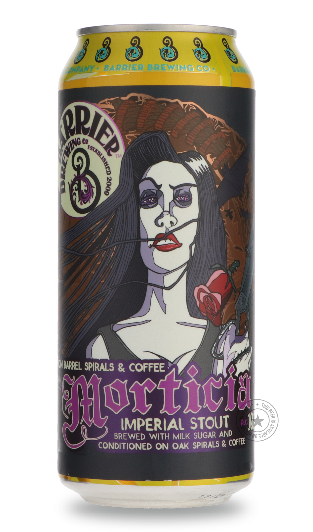 -Barrier- Morticia-Stout & Porter- Only @ Beer Republic - The best online beer store for American & Canadian craft beer - Buy beer online from the USA and Canada - Bier online kopen - Amerikaans bier kopen - Craft beer store - Craft beer kopen - Amerikanisch bier kaufen - Bier online kaufen - Acheter biere online - IPA - Stout - Porter - New England IPA - Hazy IPA - Imperial Stout - Barrel Aged - Barrel Aged Imperial Stout - Brown - Dark beer - Blond - Blonde - Pilsner - Lager - Wheat - Weizen - Amber - Bar