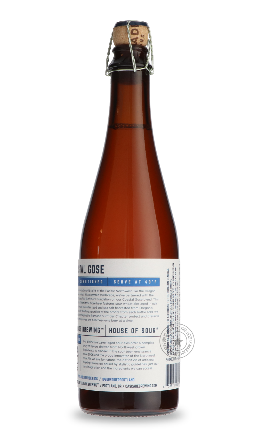 -Cascade- Coastal Gose-Sour / Wild & Fruity- Only @ Beer Republic - The best online beer store for American & Canadian craft beer - Buy beer online from the USA and Canada - Bier online kopen - Amerikaans bier kopen - Craft beer store - Craft beer kopen - Amerikanisch bier kaufen - Bier online kaufen - Acheter biere online - IPA - Stout - Porter - New England IPA - Hazy IPA - Imperial Stout - Barrel Aged - Barrel Aged Imperial Stout - Brown - Dark beer - Blond - Blonde - Pilsner - Lager - Wheat - Weizen - A