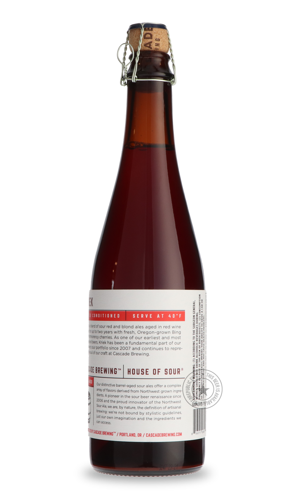 -Cascade- Kriek-Sour / Wild & Fruity- Only @ Beer Republic - The best online beer store for American & Canadian craft beer - Buy beer online from the USA and Canada - Bier online kopen - Amerikaans bier kopen - Craft beer store - Craft beer kopen - Amerikanisch bier kaufen - Bier online kaufen - Acheter biere online - IPA - Stout - Porter - New England IPA - Hazy IPA - Imperial Stout - Barrel Aged - Barrel Aged Imperial Stout - Brown - Dark beer - Blond - Blonde - Pilsner - Lager - Wheat - Weizen - Amber - 