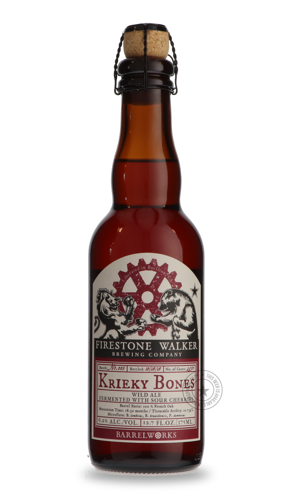 -Firestone Walker- Krieky Bones-Sour / Wild & Fruity- Only @ Beer Republic - The best online beer store for American & Canadian craft beer - Buy beer online from the USA and Canada - Bier online kopen - Amerikaans bier kopen - Craft beer store - Craft beer kopen - Amerikanisch bier kaufen - Bier online kaufen - Acheter biere online - IPA - Stout - Porter - New England IPA - Hazy IPA - Imperial Stout - Barrel Aged - Barrel Aged Imperial Stout - Brown - Dark beer - Blond - Blonde - Pilsner - Lager - Wheat - W