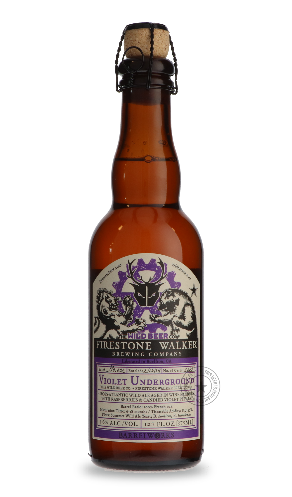 -Firestone Walker- Violet Underground / Wild Beer Co.-Sour / Wild & Fruity- Only @ Beer Republic - The best online beer store for American & Canadian craft beer - Buy beer online from the USA and Canada - Bier online kopen - Amerikaans bier kopen - Craft beer store - Craft beer kopen - Amerikanisch bier kaufen - Bier online kaufen - Acheter biere online - IPA - Stout - Porter - New England IPA - Hazy IPA - Imperial Stout - Barrel Aged - Barrel Aged Imperial Stout - Brown - Dark beer - Blond - Blonde - Pilsn