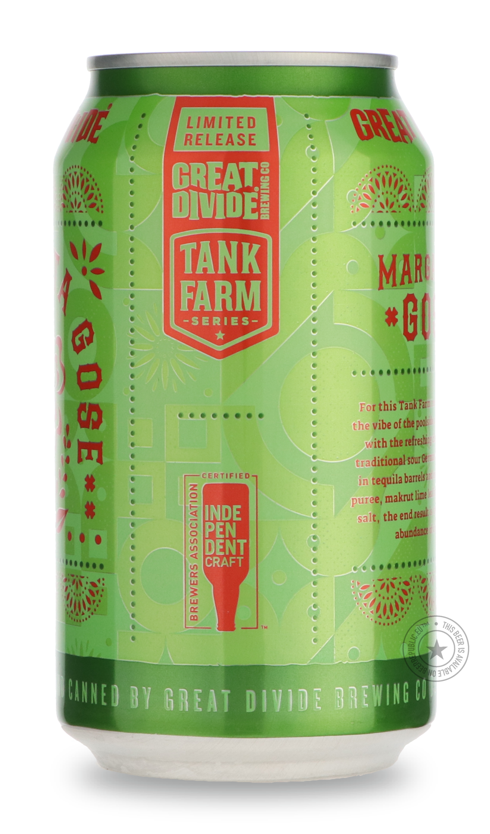 -Great Divide- Margarita Gose-Sour / Wild & Fruity- Only @ Beer Republic - The best online beer store for American & Canadian craft beer - Buy beer online from the USA and Canada - Bier online kopen - Amerikaans bier kopen - Craft beer store - Craft beer kopen - Amerikanisch bier kaufen - Bier online kaufen - Acheter biere online - IPA - Stout - Porter - New England IPA - Hazy IPA - Imperial Stout - Barrel Aged - Barrel Aged Imperial Stout - Brown - Dark beer - Blond - Blonde - Pilsner - Lager - Wheat - Wei