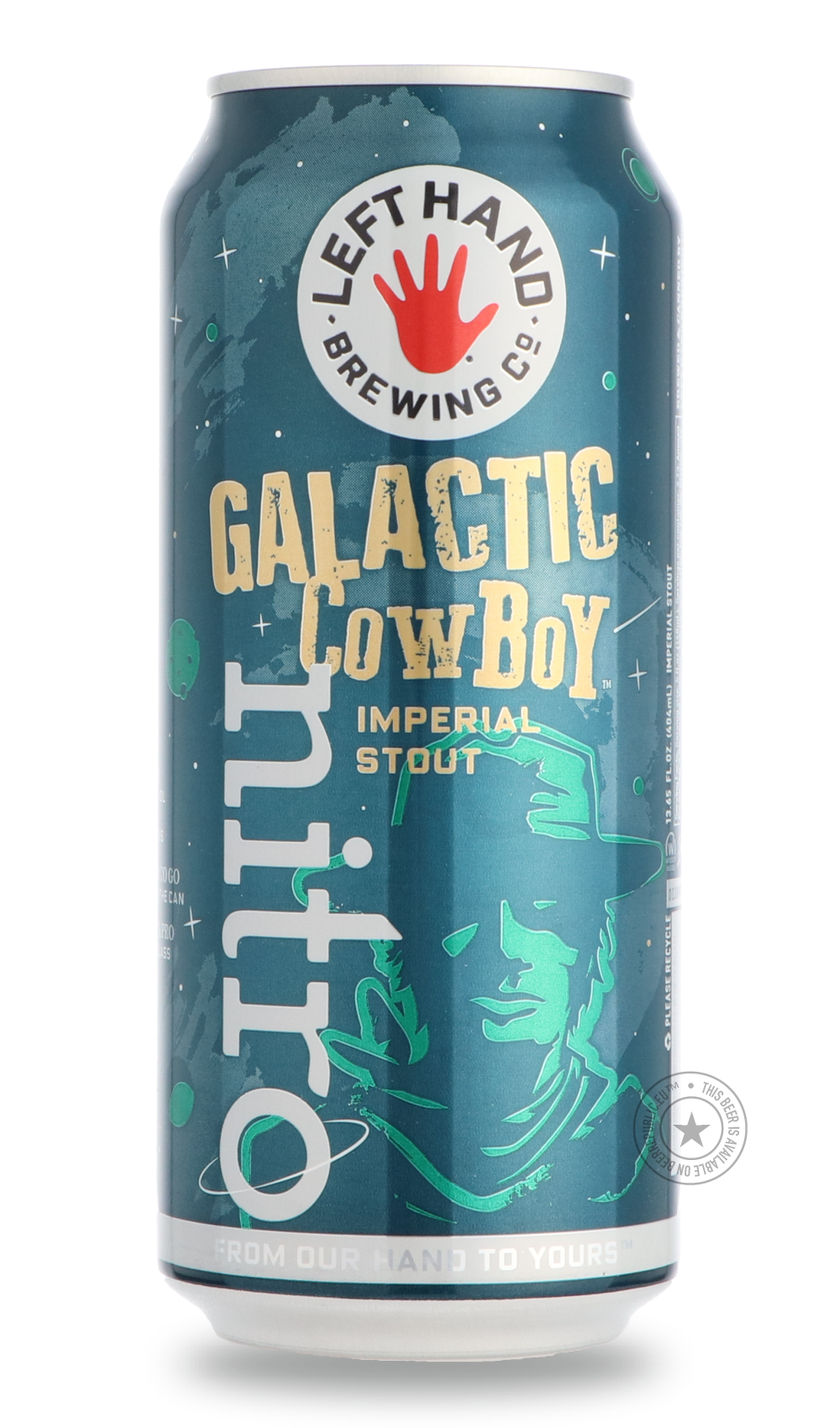 -Left Hand- Galactic Cowboy Nitro-Stout & Porter- Only @ Beer Republic - The best online beer store for American & Canadian craft beer - Buy beer online from the USA and Canada - Bier online kopen - Amerikaans bier kopen - Craft beer store - Craft beer kopen - Amerikanisch bier kaufen - Bier online kaufen - Acheter biere online - IPA - Stout - Porter - New England IPA - Hazy IPA - Imperial Stout - Barrel Aged - Barrel Aged Imperial Stout - Brown - Dark beer - Blond - Blonde - Pilsner - Lager - Wheat - Weize
