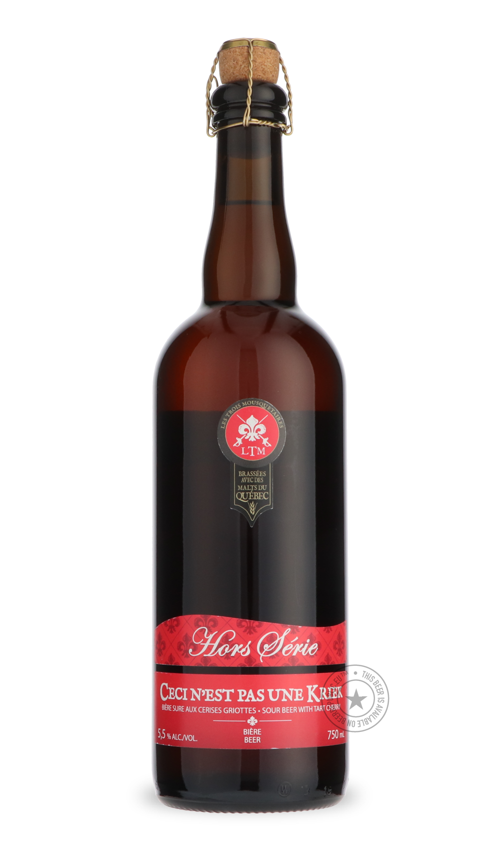 -Les Trois Mousquetaires- Ceci N'est Pas Une Kriek-Sour / Wild & Fruity- Only @ Beer Republic - The best online beer store for American & Canadian craft beer - Buy beer online from the USA and Canada - Bier online kopen - Amerikaans bier kopen - Craft beer store - Craft beer kopen - Amerikanisch bier kaufen - Bier online kaufen - Acheter biere online - IPA - Stout - Porter - New England IPA - Hazy IPA - Imperial Stout - Barrel Aged - Barrel Aged Imperial Stout - Brown - Dark beer - Blond - Blonde - Pilsner 