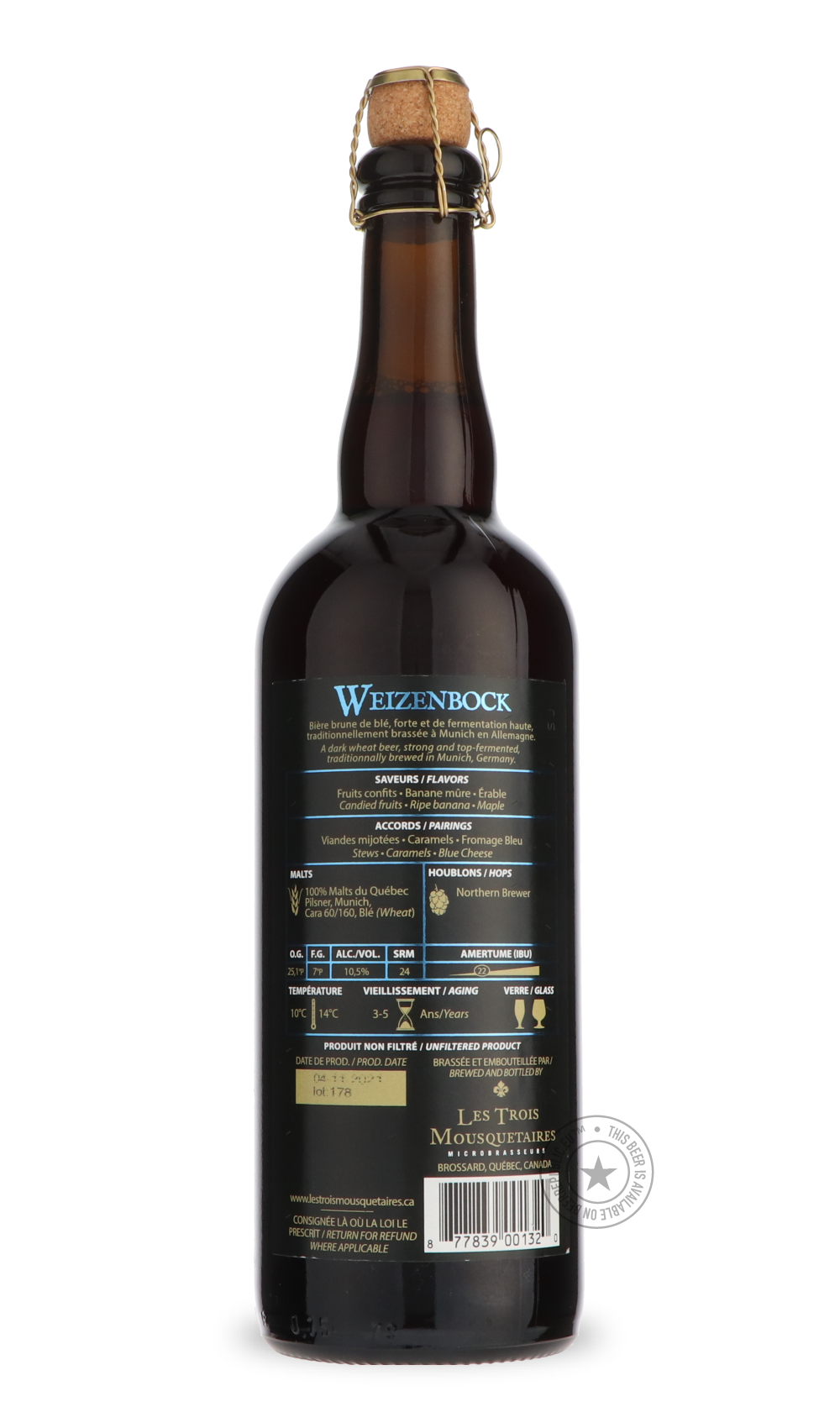-Les Trois Mousquetaires- Grande Cuvée Weizenbock-Brown & Dark- Only @ Beer Republic - The best online beer store for American & Canadian craft beer - Buy beer online from the USA and Canada - Bier online kopen - Amerikaans bier kopen - Craft beer store - Craft beer kopen - Amerikanisch bier kaufen - Bier online kaufen - Acheter biere online - IPA - Stout - Porter - New England IPA - Hazy IPA - Imperial Stout - Barrel Aged - Barrel Aged Imperial Stout - Brown - Dark beer - Blond - Blonde - Pilsner - Lager -