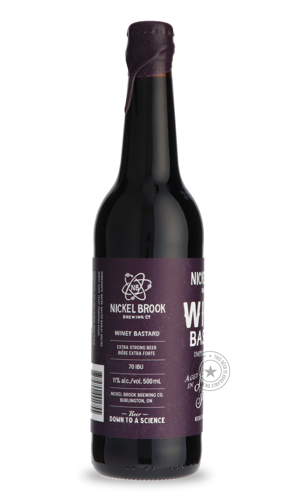 -Nickel Brook- Winey Bastard-Stout & Porter- Only @ Beer Republic - The best online beer store for American & Canadian craft beer - Buy beer online from the USA and Canada - Bier online kopen - Amerikaans bier kopen - Craft beer store - Craft beer kopen - Amerikanisch bier kaufen - Bier online kaufen - Acheter biere online - IPA - Stout - Porter - New England IPA - Hazy IPA - Imperial Stout - Barrel Aged - Barrel Aged Imperial Stout - Brown - Dark beer - Blond - Blonde - Pilsner - Lager - Wheat - Weizen - A