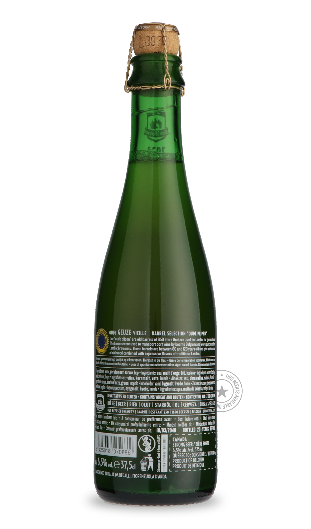 -Oud Beersel- Oude Geuze Vieille - Barrel Selection Oude Pijpen (2020)-Sour / Wild & Fruity- Only @ Beer Republic - The best online beer store for American & Canadian craft beer - Buy beer online from the USA and Canada - Bier online kopen - Amerikaans bier kopen - Craft beer store - Craft beer kopen - Amerikanisch bier kaufen - Bier online kaufen - Acheter biere online - IPA - Stout - Porter - New England IPA - Hazy IPA - Imperial Stout - Barrel Aged - Barrel Aged Imperial Stout - Brown - Dark beer - Blond