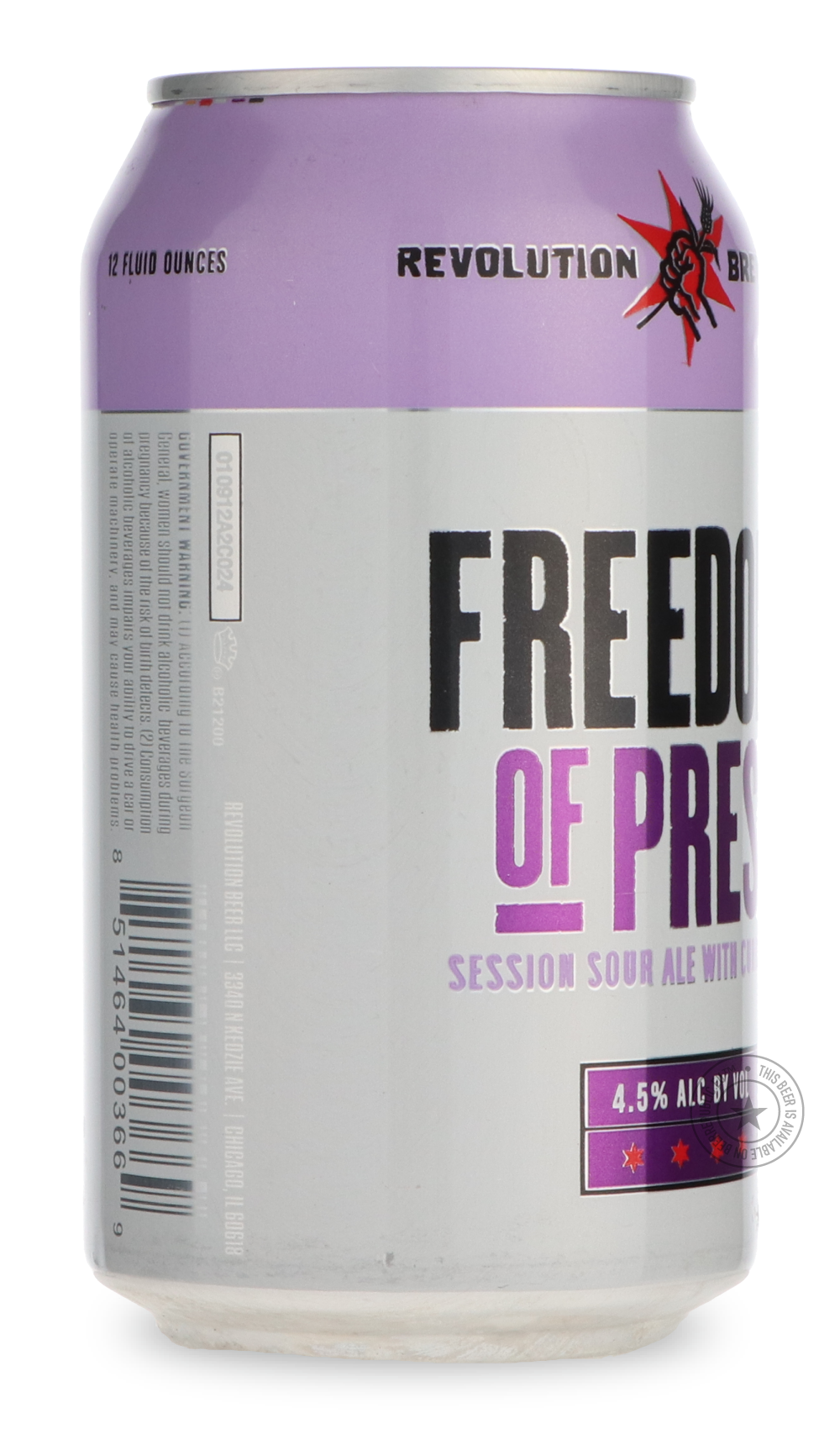 -Revolution- Freedom of Press-Sour / Wild & Fruity- Only @ Beer Republic - The best online beer store for American & Canadian craft beer - Buy beer online from the USA and Canada - Bier online kopen - Amerikaans bier kopen - Craft beer store - Craft beer kopen - Amerikanisch bier kaufen - Bier online kaufen - Acheter biere online - IPA - Stout - Porter - New England IPA - Hazy IPA - Imperial Stout - Barrel Aged - Barrel Aged Imperial Stout - Brown - Dark beer - Blond - Blonde - Pilsner - Lager - Wheat - Wei
