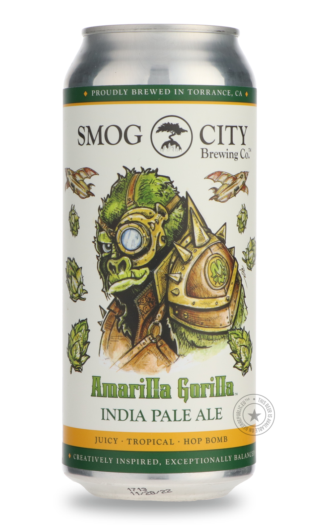 -Smog City- Amarilla Gorilla-IPA- Only @ Beer Republic - The best online beer store for American & Canadian craft beer - Buy beer online from the USA and Canada - Bier online kopen - Amerikaans bier kopen - Craft beer store - Craft beer kopen - Amerikanisch bier kaufen - Bier online kaufen - Acheter biere online - IPA - Stout - Porter - New England IPA - Hazy IPA - Imperial Stout - Barrel Aged - Barrel Aged Imperial Stout - Brown - Dark beer - Blond - Blonde - Pilsner - Lager - Wheat - Weizen - Amber - Barl