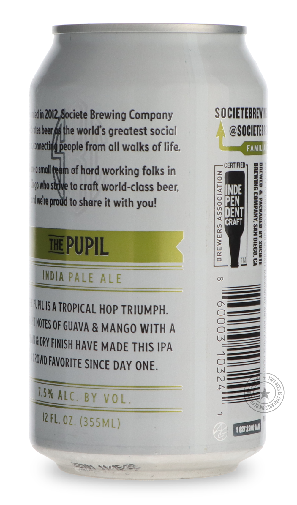 -Societe- The Pupil-IPA- Only @ Beer Republic - The best online beer store for American & Canadian craft beer - Buy beer online from the USA and Canada - Bier online kopen - Amerikaans bier kopen - Craft beer store - Craft beer kopen - Amerikanisch bier kaufen - Bier online kaufen - Acheter biere online - IPA - Stout - Porter - New England IPA - Hazy IPA - Imperial Stout - Barrel Aged - Barrel Aged Imperial Stout - Brown - Dark beer - Blond - Blonde - Pilsner - Lager - Wheat - Weizen - Amber - Barley Wine -