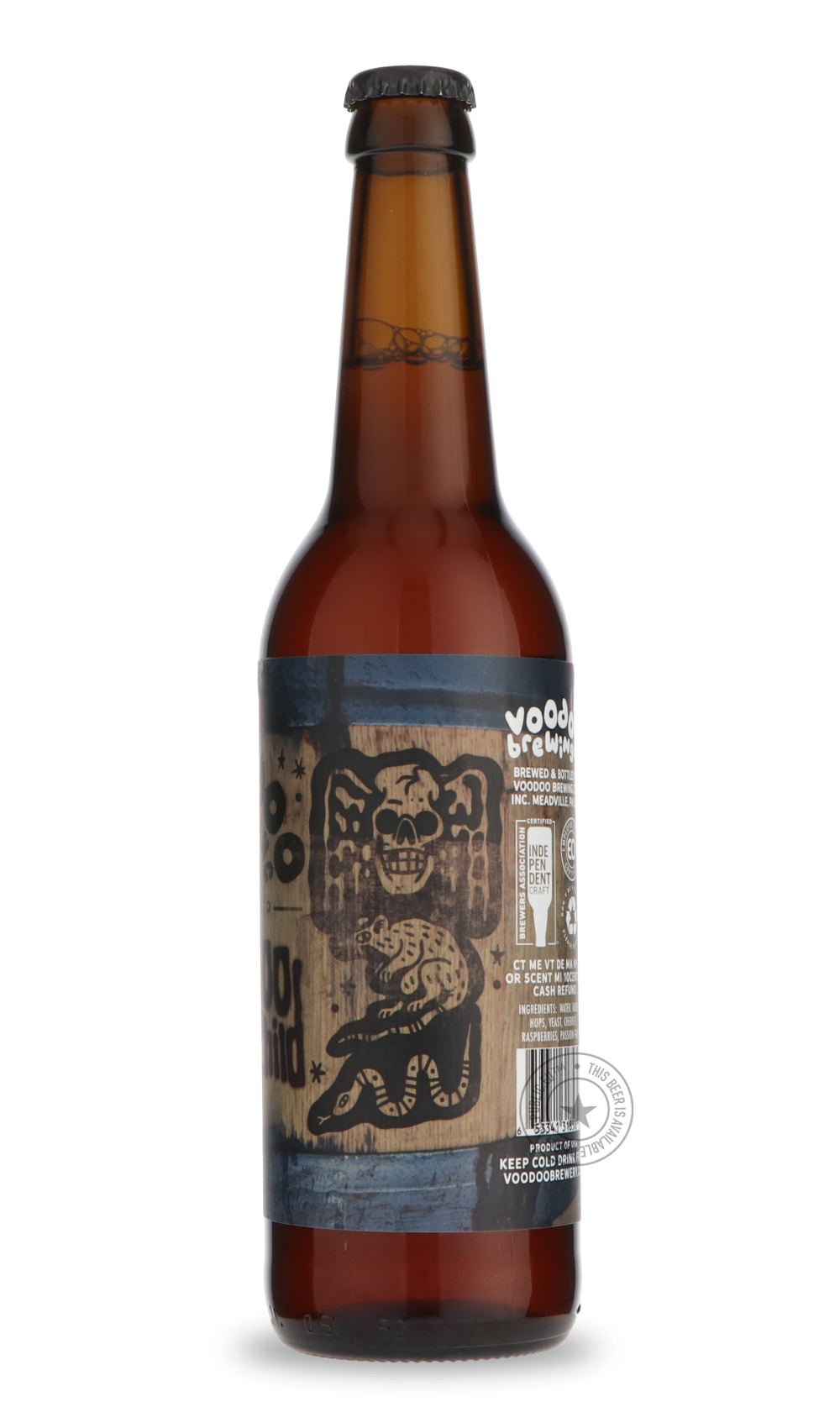-Voodoo- Voodoo Love Child Aged in French Oak Malbec Barrels-Pale- Only @ Beer Republic - The best online beer store for American & Canadian craft beer - Buy beer online from the USA and Canada - Bier online kopen - Amerikaans bier kopen - Craft beer store - Craft beer kopen - Amerikanisch bier kaufen - Bier online kaufen - Acheter biere online - IPA - Stout - Porter - New England IPA - Hazy IPA - Imperial Stout - Barrel Aged - Barrel Aged Imperial Stout - Brown - Dark beer - Blond - Blonde - Pilsner - Lage